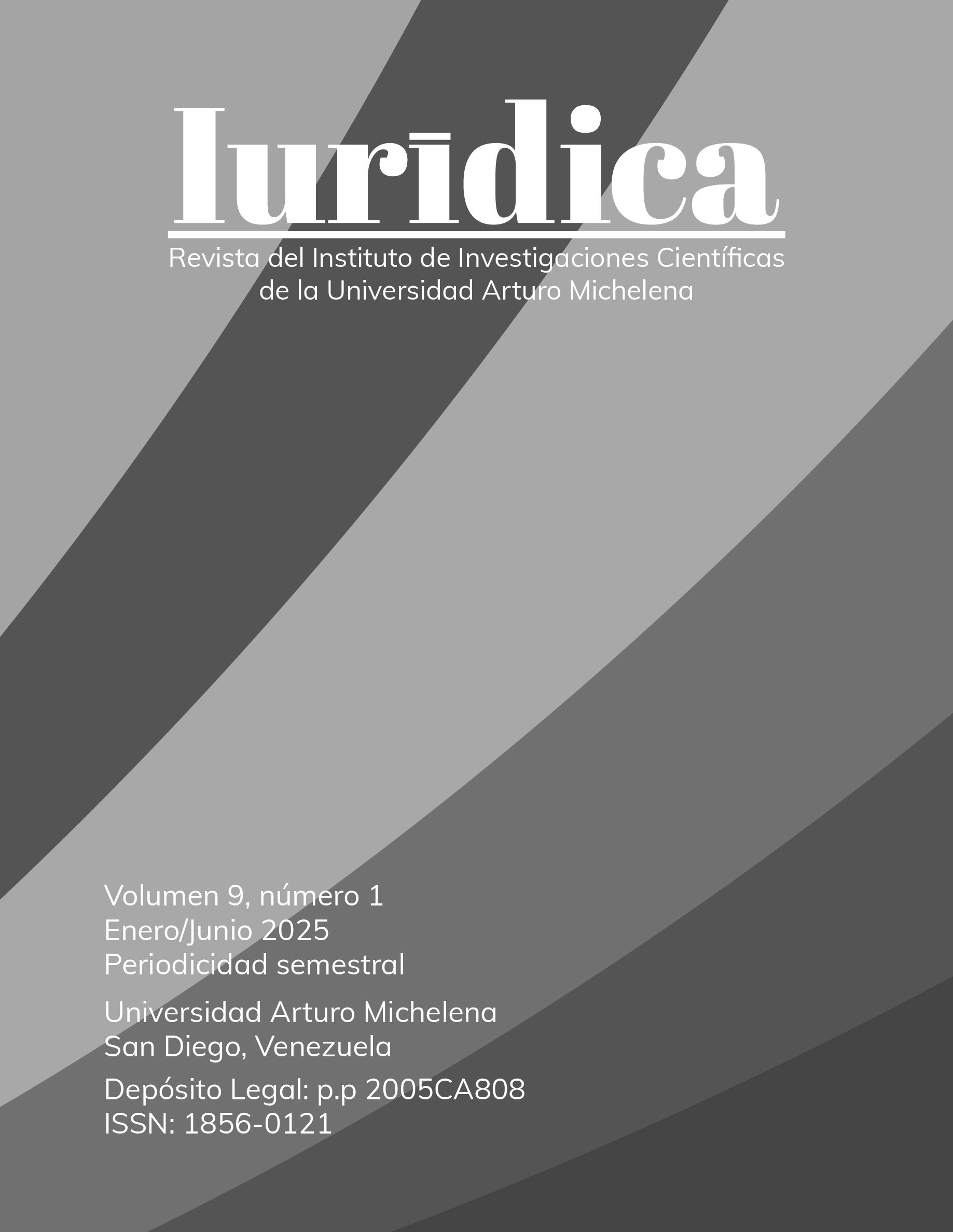 Portada de la revista Iurídica volumen 9 número 1de la Universidad Arturo Michelena