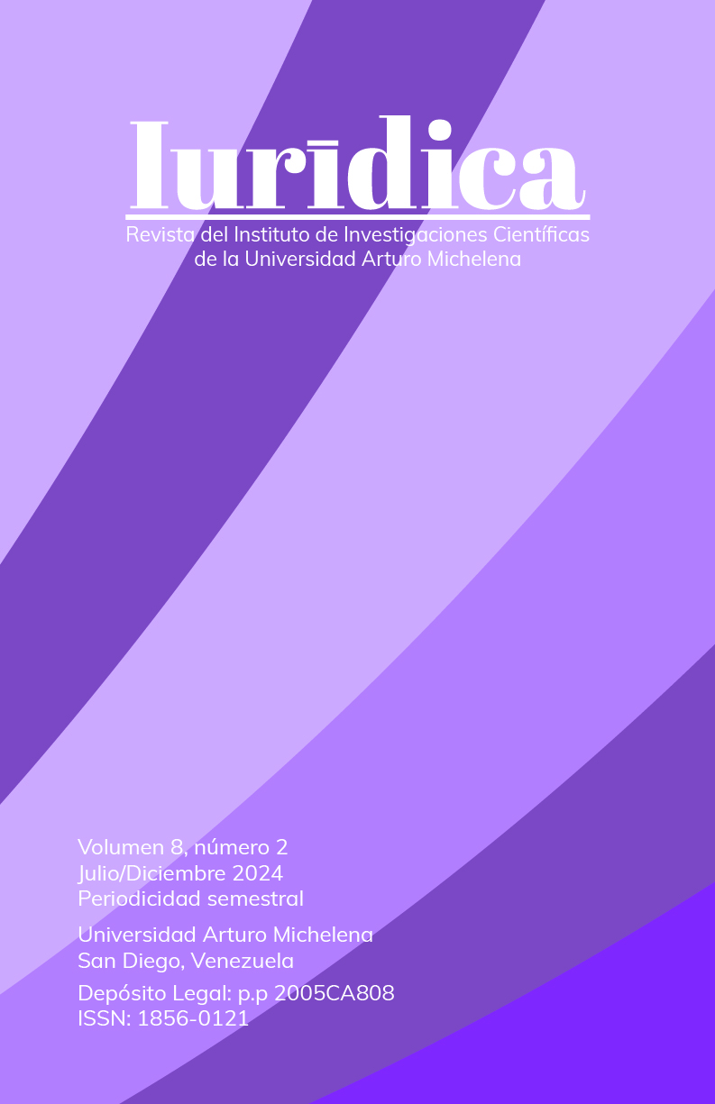 Portada de la revista Iurídica Vol 8 Num 2 de la Universidad Arturo Michelena