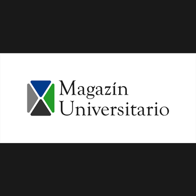 Miniatura de logo de la revista Magazin de la Universidad Arturo Michelenaen fondo negro